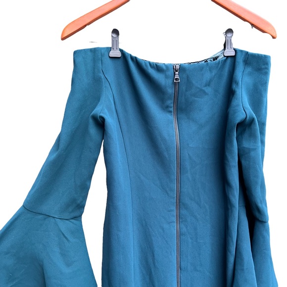 Bardot Off The Shoulder Bell Sleeve Midi Length Solange Dress - Picture 10 of 15